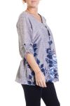 GRANDE TAILLE PULL ENCOLURE ZIPPEE 4307 GRIS