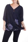 GRANDE TAILLE PULL ENCOLURE ZIPPEE 4307 NOIR