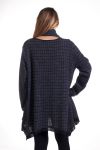 GRANDE TAILLE PULL TUNIQUE + ECHARPE 4299 GRIS