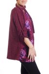 GRANDE TAILLE PULL + ECHARPES 4296 BORDEAUX