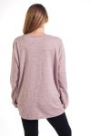 LARGE SIZE SWEATER PRINT WIFE 4291 PINK