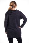 GRANDE TAILLE PULL TUNIQUE CŒUR 4285 NOIR