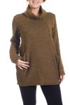 GRANDE TAILLE PULL TUNIQUE 2 PIECES 4284 MOUTARDE