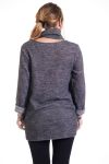 LARGE SIZE SWEATER TUNIC 2 PIECES 4284 BLACK