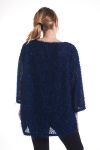 GRANDE TAILLE PULL LUREX 4282 BLEU MARINE