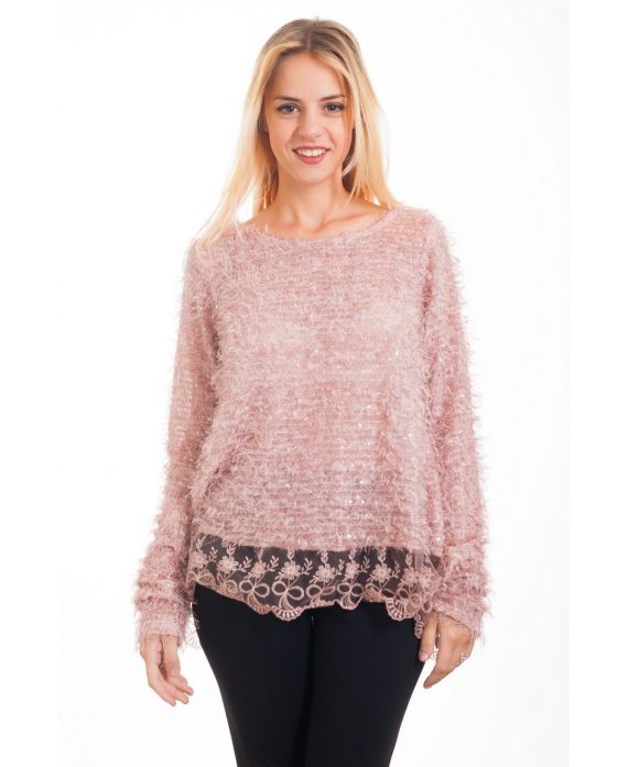 TUNIEK HEEFT PAILLETTEN 4229 ROSE