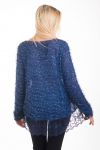 TUNIEK HEEFT PAILLETTEN 4229 NAVY BLAUW