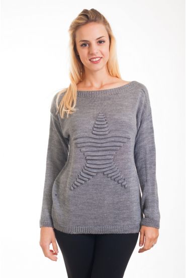KNIT PULLOVER ETOILE 4271 GREY