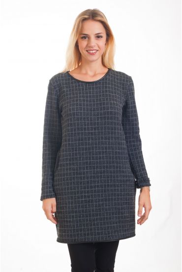 PULL TUNIQUE 2 POCHES 4285 NOIR