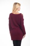 TIRARE LE SPALLE IN PIZZO-UP 4359 BORDEAUX