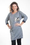 SWEATER TUNIC SEQUINS 4306 GRAY