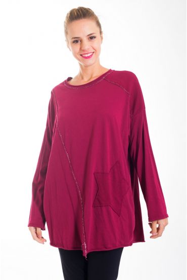 PULL ETOILE 4419 BORDEAUX