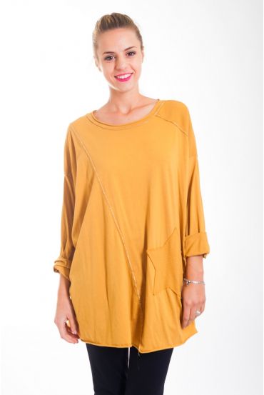 PULL ETOILE 4419 MOUTARDE