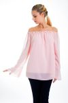TUNIC BEADED ON SHOULDERS 4416 ROSE
