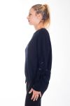 PULL MANCHES A LACETS 4407 NOIR