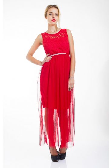 ROBE DE SOIREE 4439 ROUGE