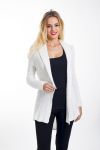 GILET MAILLE DOS AJOURE 4094 BLANC