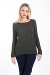 PULLOVER TORSADES 4442 VERT MILITAIRE