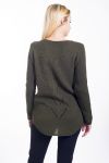 PULLOVER CABLE-KNIT 4442 MILITARY GREEN