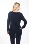 PULLOVER A TRECCE 4442 NERO