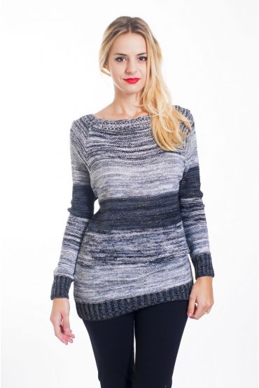 PULLOVER IN MAGLIA CHINEE LUREX 4446 NERO