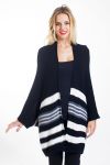 GILET PONCHO MAILLE 4448 NOIR