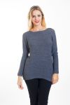 PULLOVER MIT KLEINEN SCHLEIFCHEN 4450 GRAU