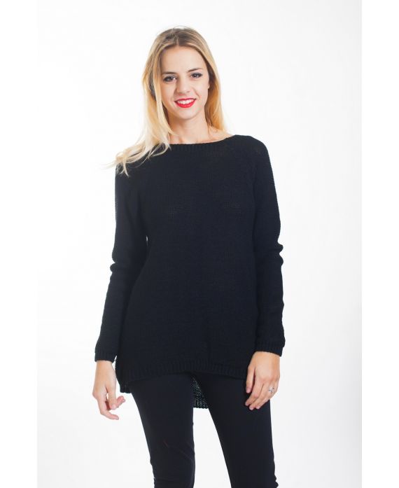 PULLOVER PETITS NŒUDS 4450 NOIR