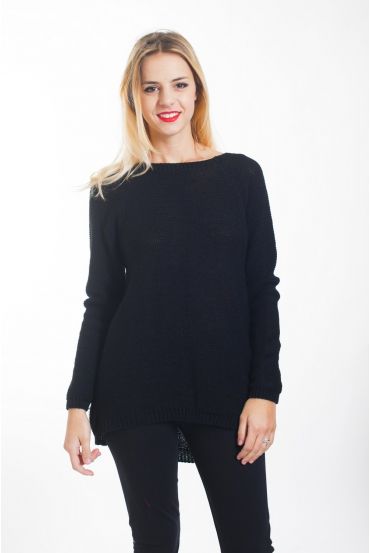 PULLOVER PETITS NŒUDS 4450 NOIR