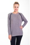 PULLOVER A ŒILLETS 4451 GRIS