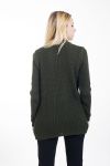 PULLOVER COL OUVERT 4453 VERT MILITAIRE