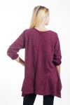 MAGLIONE DONNA PERLE 4454 BORDEAUX