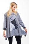 SWEATER WOMEN BEADS 4454 GRAY