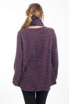 GRANDE TAILLE PULL + ECHARPE 4458 BORDEAUX