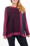 LARGE SIZE SWEATER MIX CONTENTS 4464 BORDEAUX