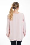 LARGE SIZE TUNIC SUPERPOSEE + JEWEL 4461 PINK