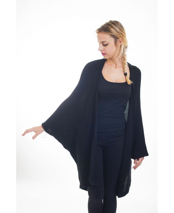 GIUBBOTTO PONCHO 4475 NERO