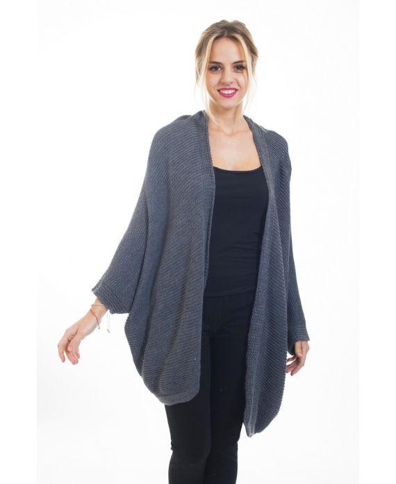 VEST, PONCHO 4475 GRIJS