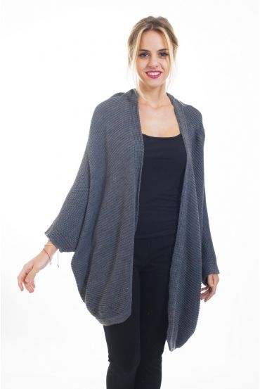 CHALECO DE PONCHO 4475 GRIS