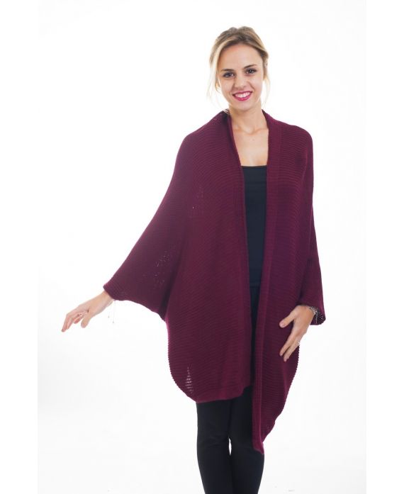 CHALECO DE PONCHO 4475 BURDEOS