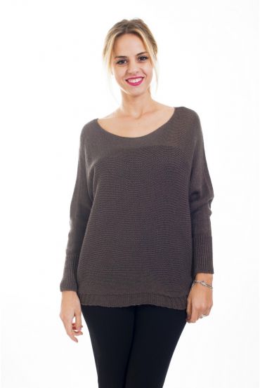 KNIT PULLOVER 4476 TAUPE