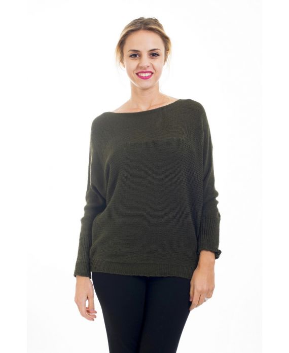 KNIT PULLOVER 4476 MILITARY GREEN