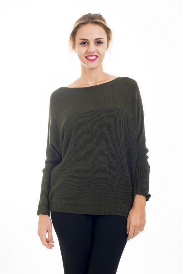 KNIT PULLOVER 4476 MILITARY GREEN