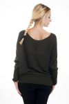 KNIT PULLOVER 4476 MILITARY GREEN