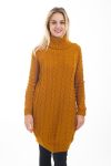 PULL ROBE TORSADES 4477 MOUTARDE
