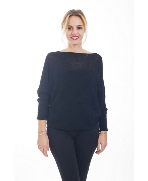 KNIT PULLOVER 4476 ZWART