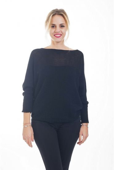 KNIT PULLOVER 4476 ZWART