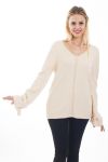 PULLOVER MANCHES REGLABLES 4481 BEIGE