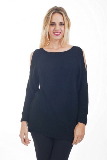 PULL EPAULES DENUDEES 4484 NOIR