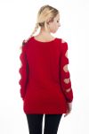 PULLOVER EPAULES DENUDEES 4492 ROUGE